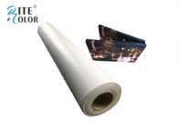 Rolo branco impermeável 410gsm matte da lona do algodão do Inkjet para a tinta do pigmento/tintura